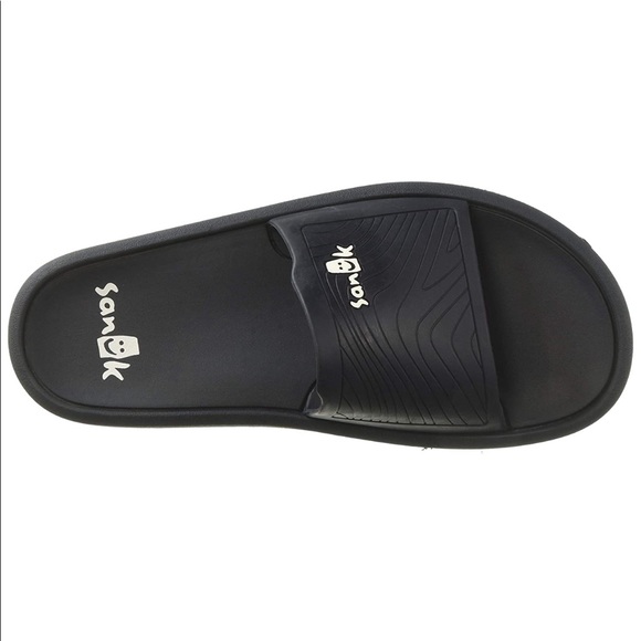 Sanuk Men’s Beachwalker Slides in Navy - Picture 3 of 5